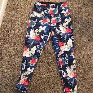 High waisted floral leggings